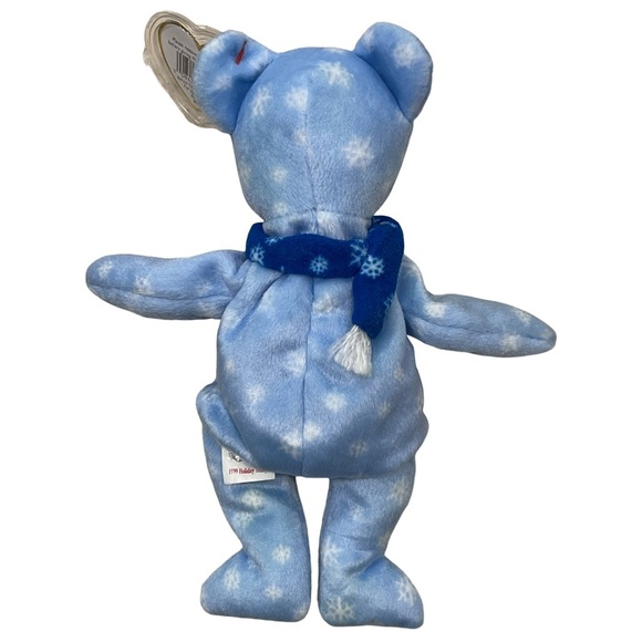 Ty Beanie Babies 1999 Holiday Teddy Bear Plush Toy - Blue - Picture 3 of 6